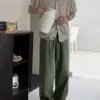 胡迪亞麻混紡寬鬆休閒褲/ 4色