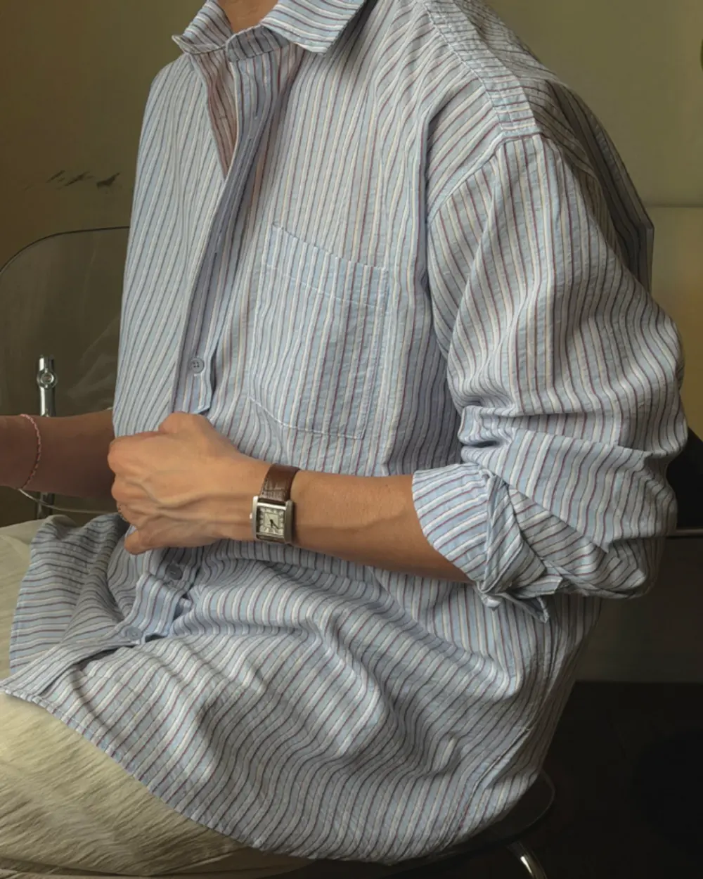 弗尼大理石條紋寬鬆襯衫/ 3色