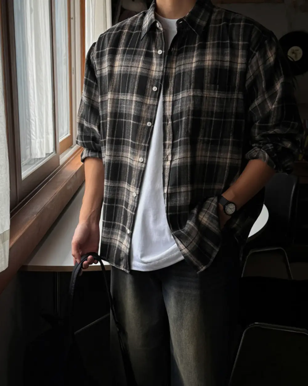 23 諾斯山野格紋寬鬆襯衫/ 9色