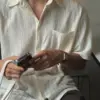 伯朗鏤空透氣短袖襯衫/ 3色