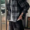 8 山多霧霾漸層黑格紋襯衫/ 2色