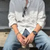 拉爾鉤織紋理短袖襯衫/ 3色