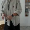 波爾皮革貼章休閒襯衫/ 6色