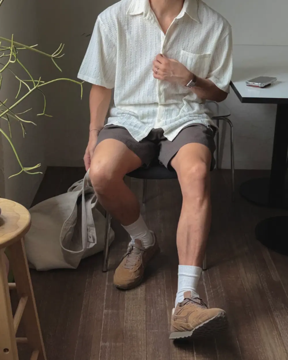 伯朗鏤空透氣短袖襯衫/ 3色