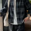 9 山多霧霾漸層黑格紋襯衫/ 2色
