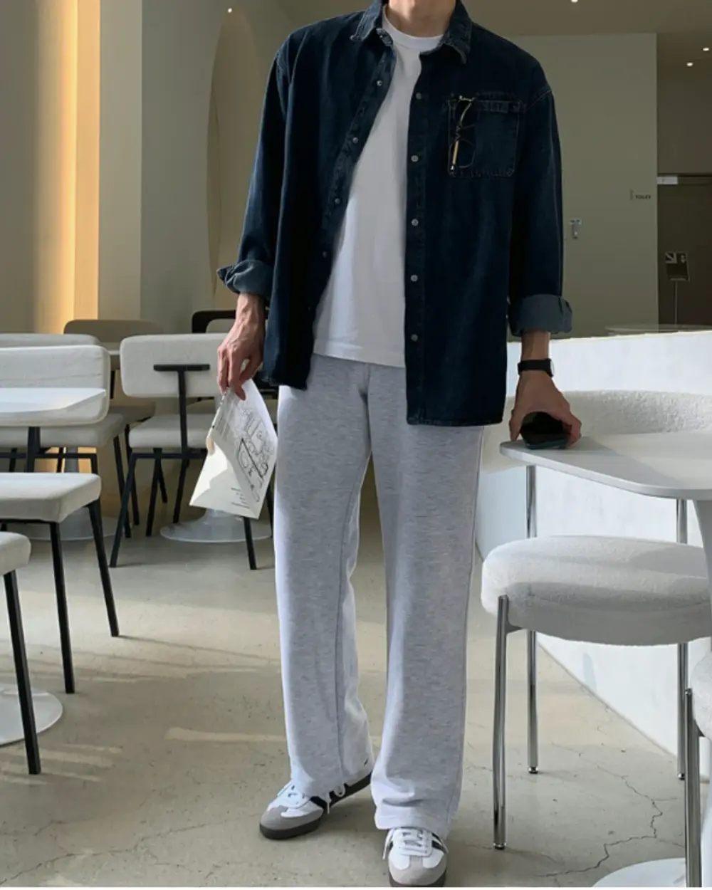 弗羅寬鬆外搭牛仔襯衫/ 2色