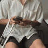 伯朗鏤空透氣短袖襯衫/ 3色