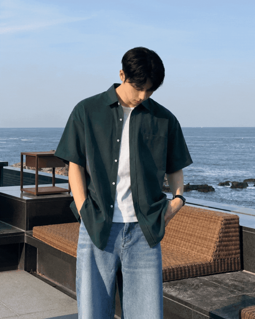 凱頓混紡夏日短袖襯衫 凱頓極簡混紡短袖襯衫/ 12色