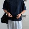 埃可寬鬆厚磅短袖T恤/ 6色