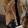 庫爾雙向拉鍊麂皮外套/ 3色