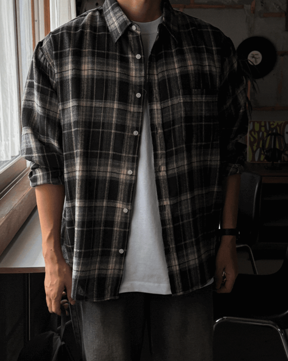 諾斯山野格紋寬鬆襯衫 諾斯山野格紋寬鬆襯衫/ 9色
