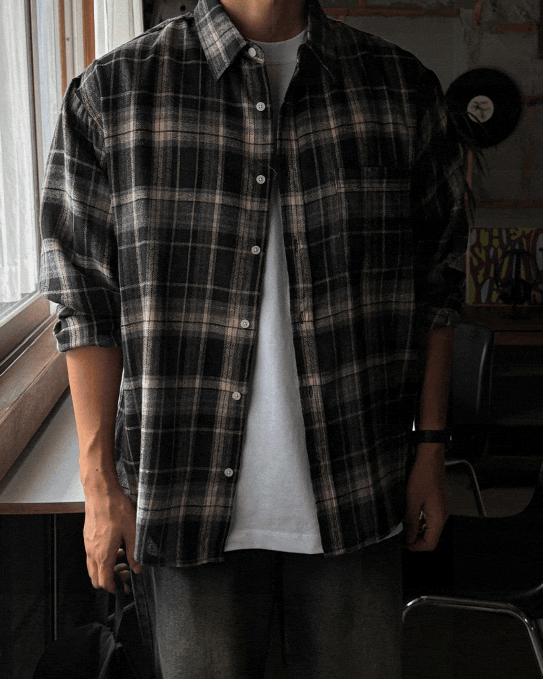 諾斯山野格紋寬鬆襯衫/ 9色