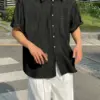 邦奧復古牛仔短袖襯衫/ 1色
