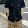 匹赫西部牛仔短袖襯衫/ 2色