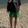 聖地牙哥圖騰落肩寬鬆T恤/ 3色