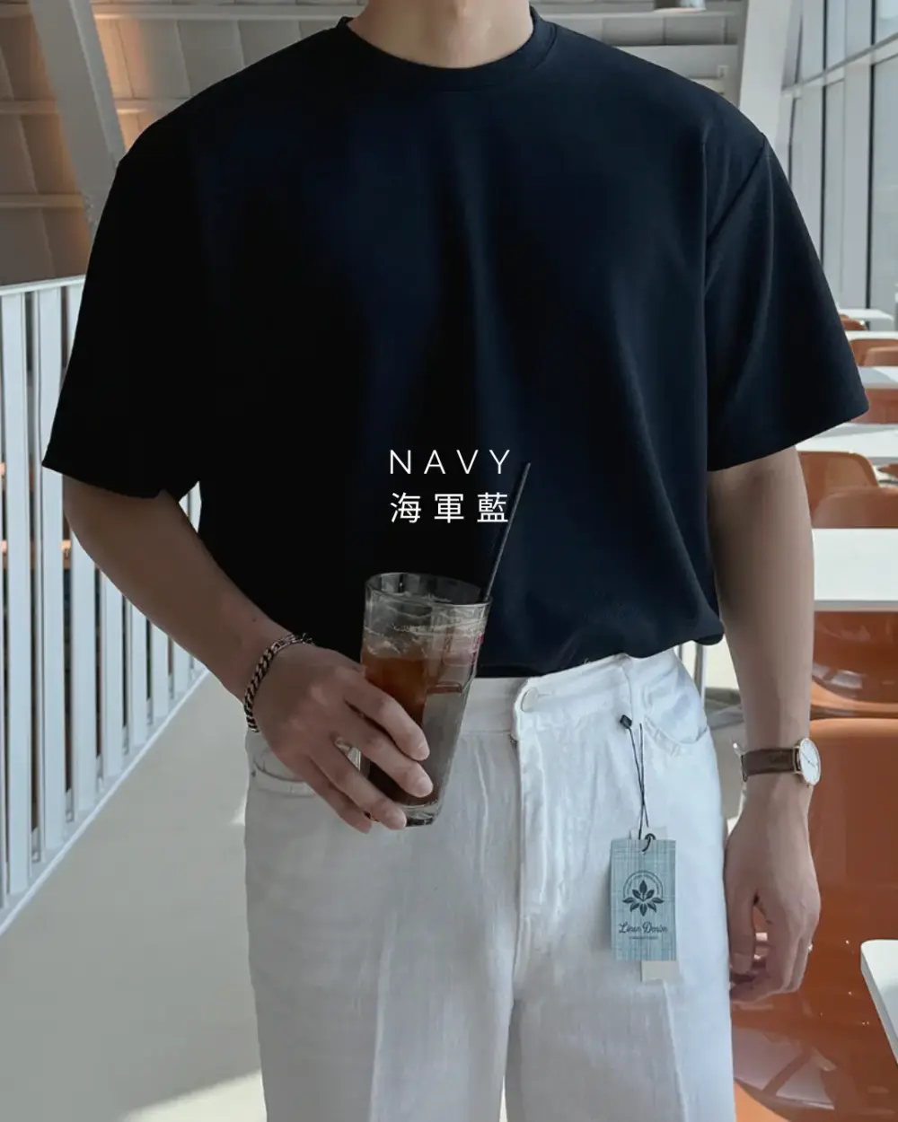 葛帕莫代爾棉紋理短袖T恤/ 7色