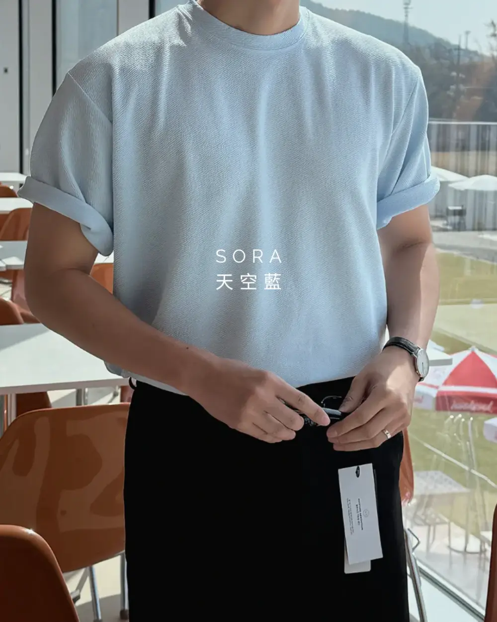 葛帕莫代爾棉紋理短袖T恤/ 7色