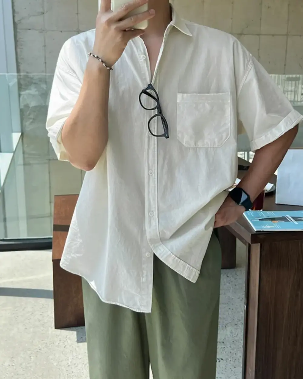 里爾水洗寬鬆休閒襯衫/ 3色