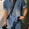 凱伊牛仔短袖襯衫/ 3色