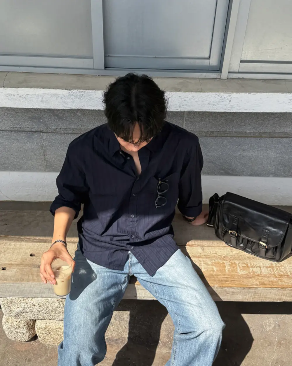22 拉爾鉤織紋理短袖襯衫/ 3色