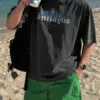 聖地牙哥圖騰落肩寬鬆T恤/ 3色