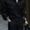 歐姆復古翻領外套襯衫/ 1色