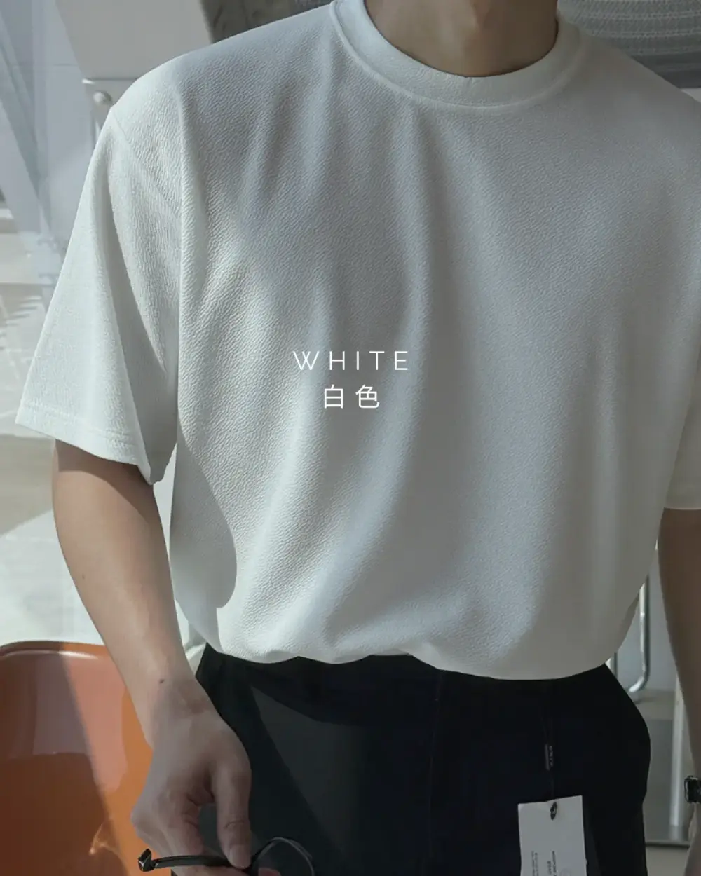 葛帕莫代爾棉紋理短袖T恤/ 7色