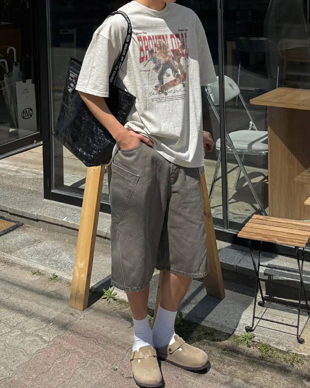 聖多卡通落肩寬鬆T恤/ 3色