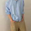 席歐少年感寬鬆休閒襯衫/ 1色