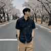 匹赫西部牛仔短袖襯衫/ 2色
