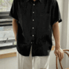 邦奧復古牛仔短袖襯衫/ 1色