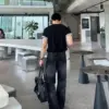 西昂俐落抓紋牛仔褲/ 2色