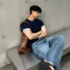 18 拓昂雙配色反摺短袖T恤/ 4色