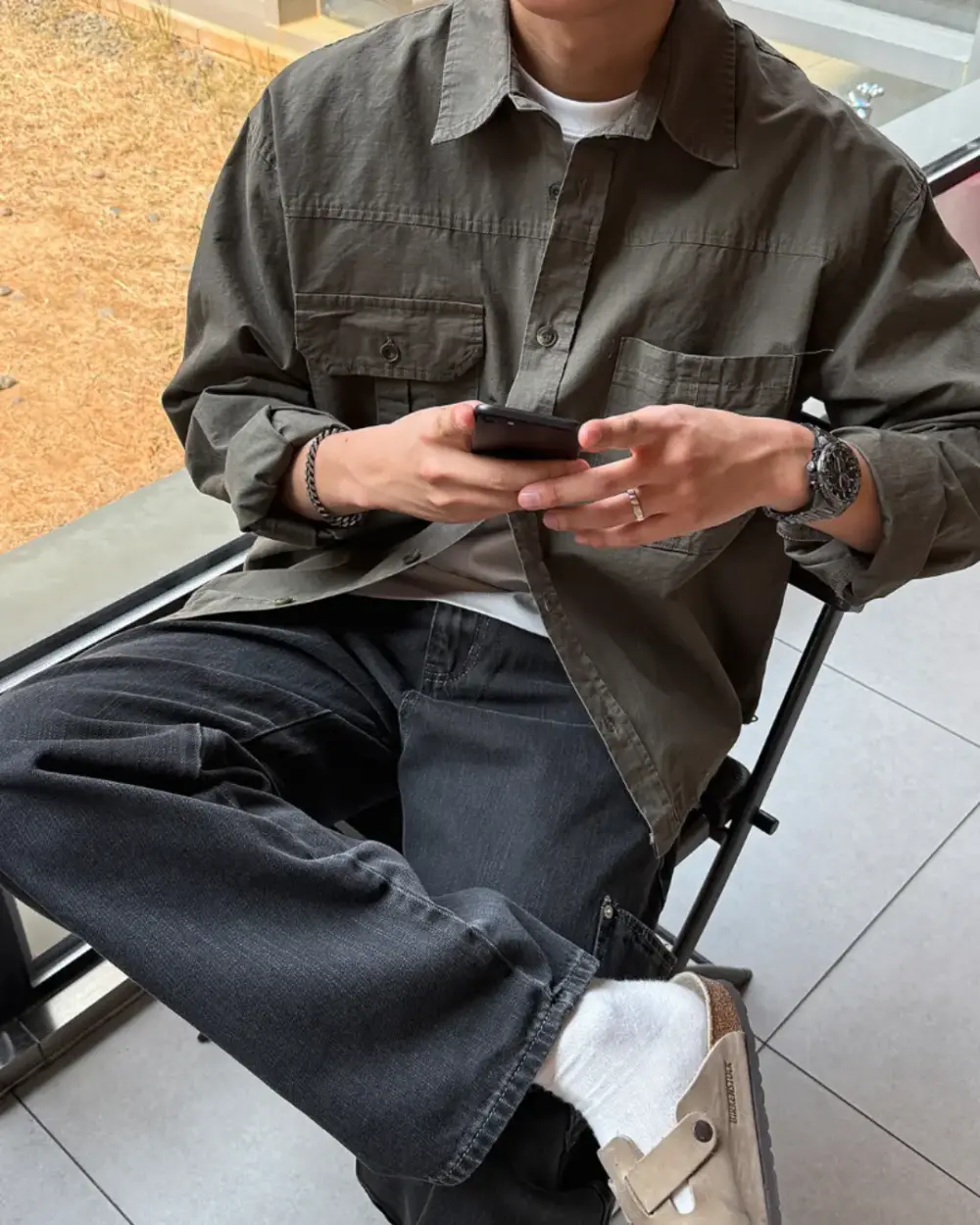 10 比歐水洗軍風休閒外套/ 2色