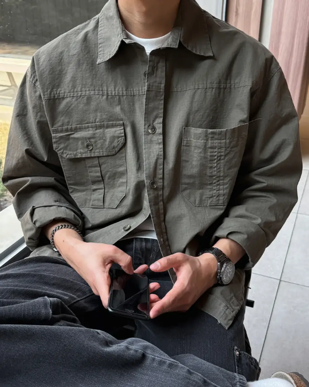 11 比歐水洗軍風休閒外套/ 2色