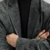 11 迪菲人字紋麂皮西裝外套/ 6色