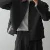 帕里混紡鈕扣休閒外套/ 4色