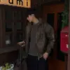 15 埃弗連帽寬鬆皮革外套/ 3色