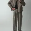 帕里混紡鈕扣休閒外套/ 4色
