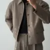 帕里混紡鈕扣休閒外套/ 4色