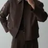 帕里混紡鈕扣休閒外套/ 4色