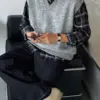 28 復古羊毛針織V領背心/ 4色