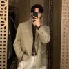 33 迪菲人字紋麂皮西裝外套/ 6色