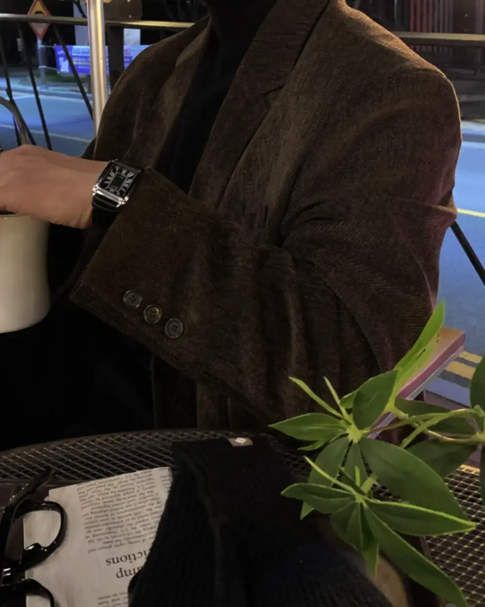42 迪菲人字紋麂皮西裝外套/ 6色