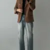 9 里奧復古刷紋直筒牛仔褲/ 3色