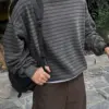 帕可水洗條紋寬鬆大學T恤/ 3色