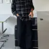 麥特柔霧磨毛格紋襯衫/ 4色