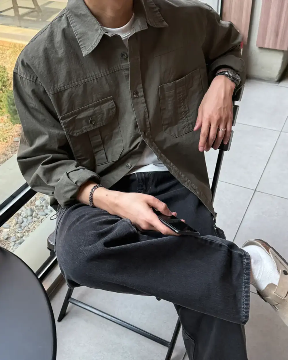 9 比歐水洗軍風休閒外套/ 2色
