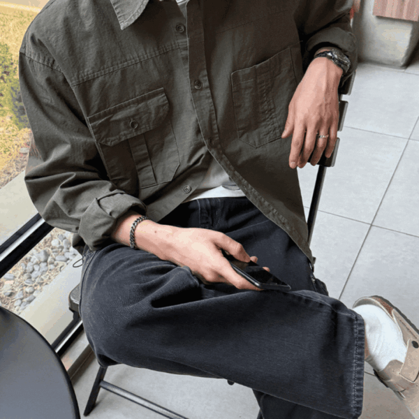 比歐水洗軍風休閒外套/ 2色